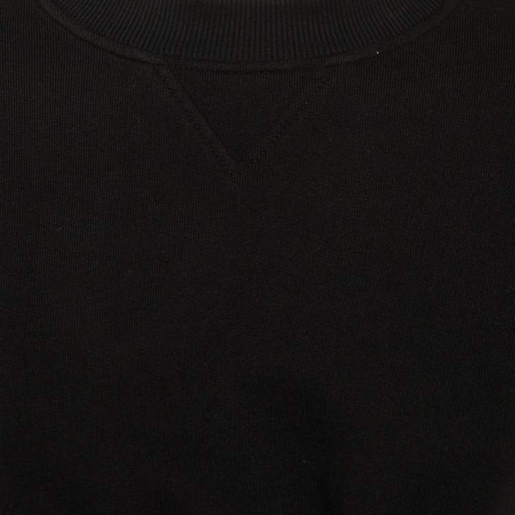Pre Owned Prada Black Cotton Knit Crop Top and Pants XS