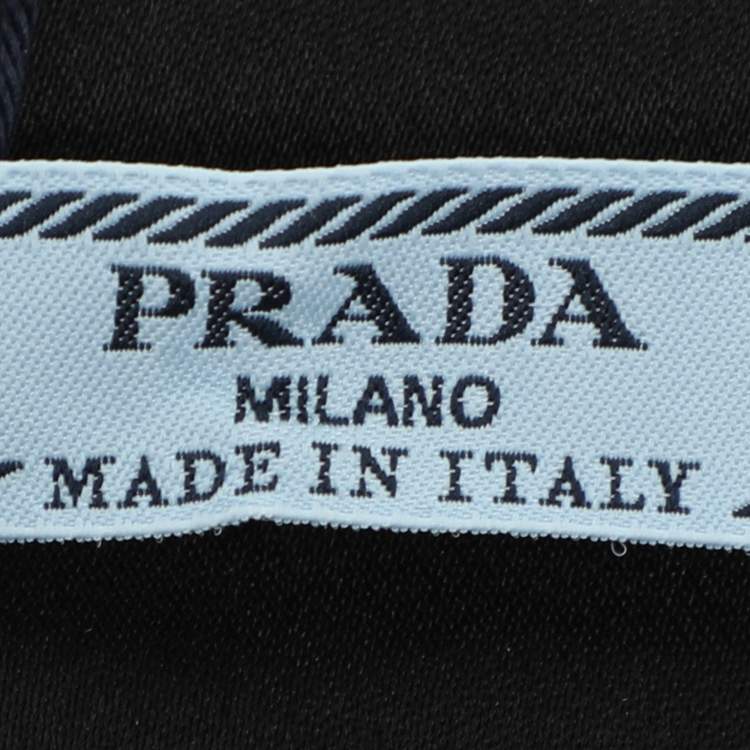 Pre Owned Prada Black Silk Maxi Skirt M