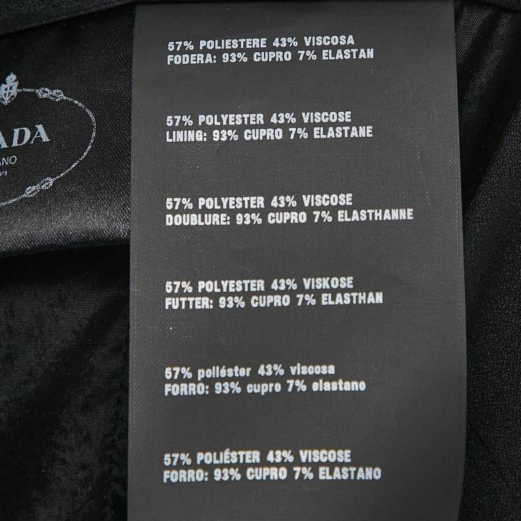 Pre Owned Prada Black Crepe Pencil Skirt S