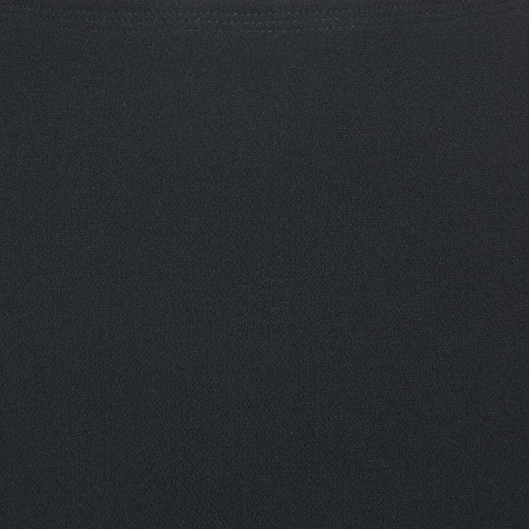 Pre Owned Prada Black Crepe Short Skirt M