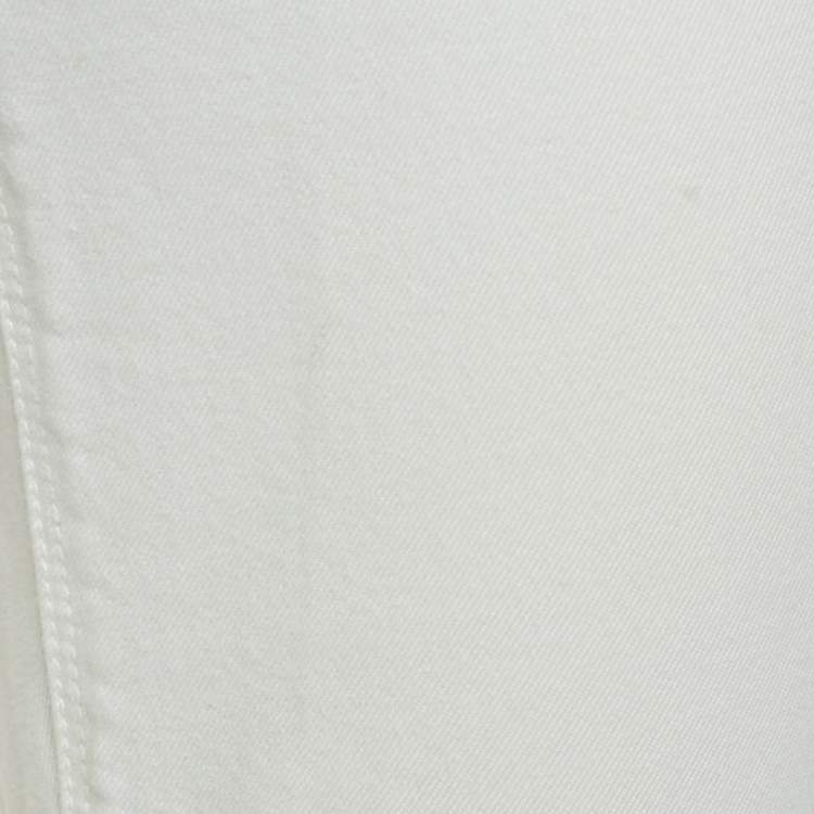 Pre Owned Prada White Denim Contour Fit Jeans M Waist 27"