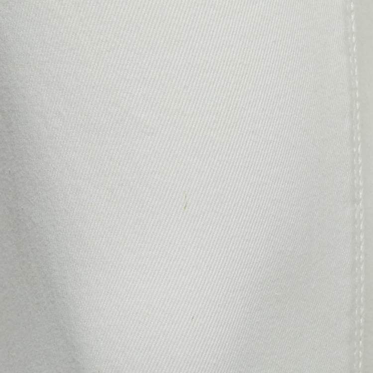 Pre Owned Prada White Denim Contour Fit Jeans M Waist 27"