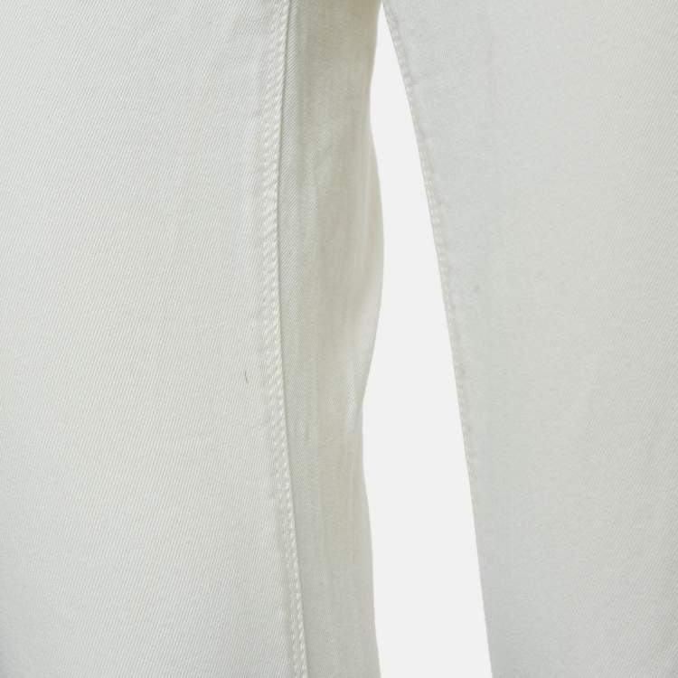 Pre Owned Prada White Denim Contour Fit Jeans M Waist 27"