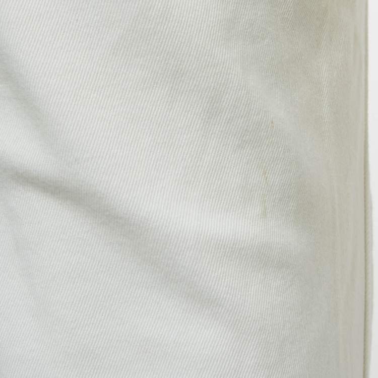 Pre Owned Prada White Denim Contour Fit Jeans M Waist 27"