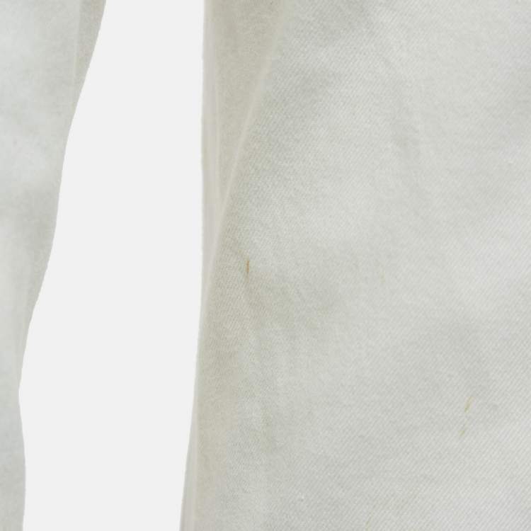 Pre Owned Prada White Denim Contour Fit Jeans M Waist 27"