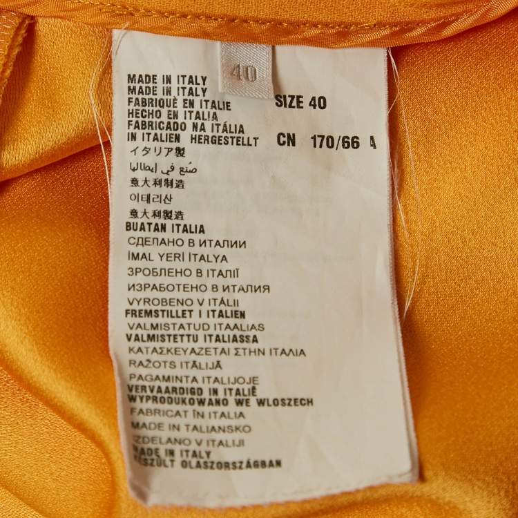 Pre Owned Prada Yellow Sateen Trousers S
