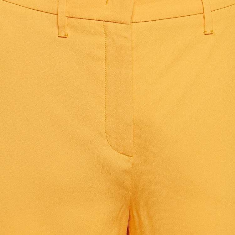 Pre Owned Prada Yellow Sateen Trousers S