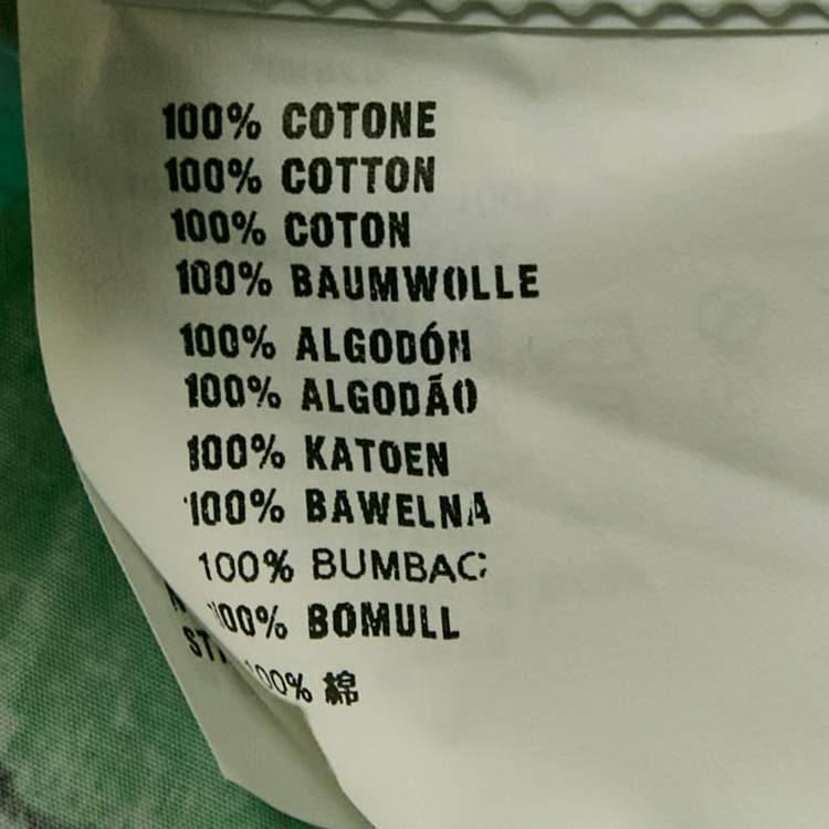 Pre Owned Prada Multicolor Printed Cotton Asymmetric Midi Dress M