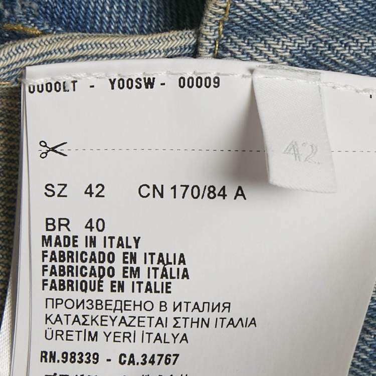 Pre Owned Prada Blue Denim Logo Plaque Bralette Top M