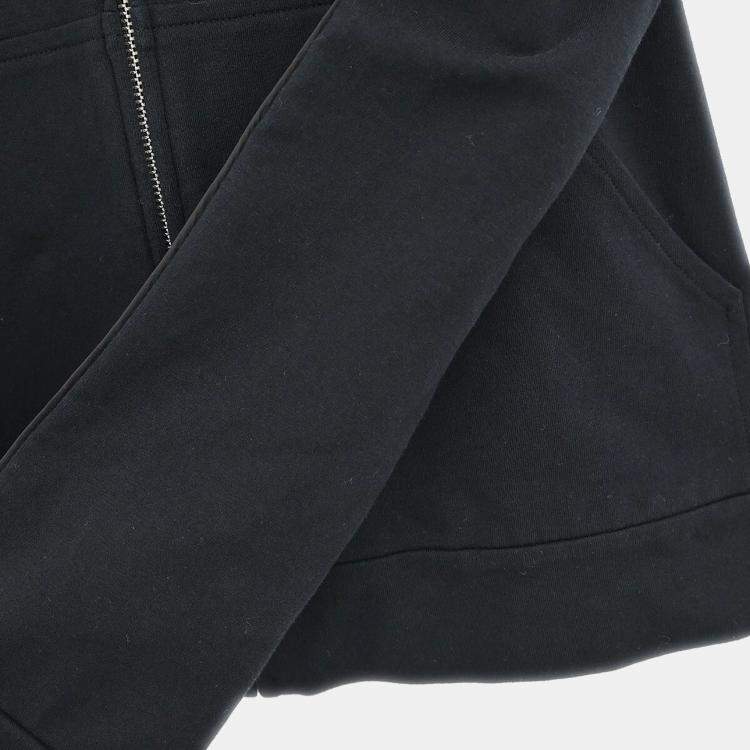 Pre Owned Prada Sport Zip Up Black Sweatshirt Women Size M