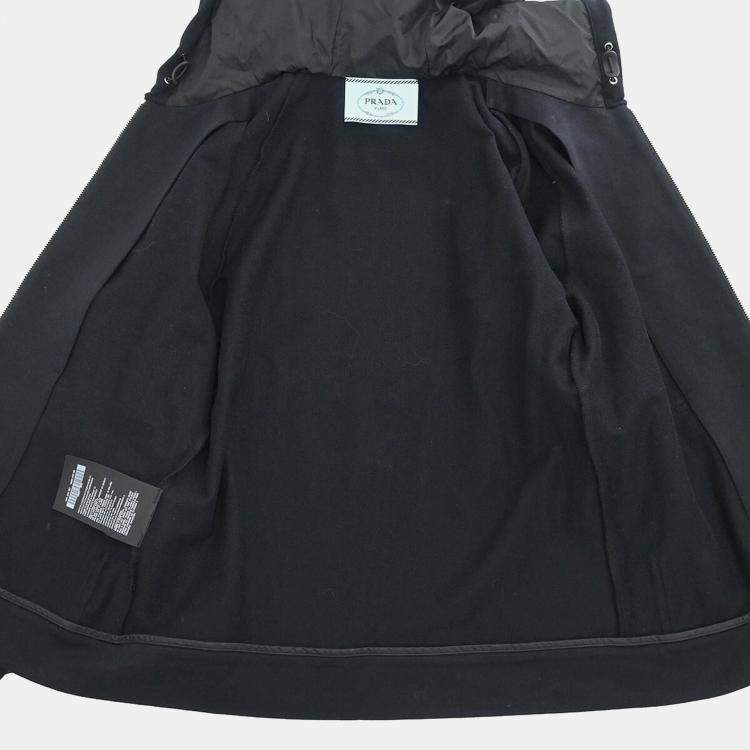 Pre Owned Prada Sport Zip Up Black Sweatshirt Women Size M