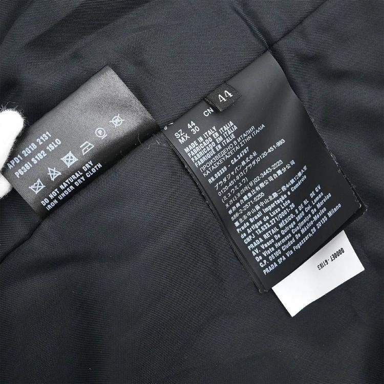 Pre Owned Prada Black Wool Coat Women Size 44