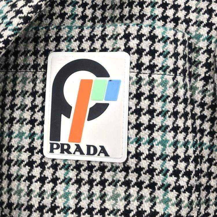 Pre Owned Prada Black Wool Coat Women Size 44
