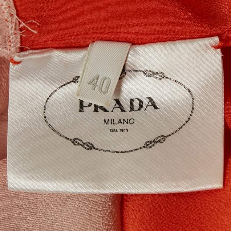 Pre Owned Prada Multicolor Stretch Crepe Sleeveless Mini Dress S