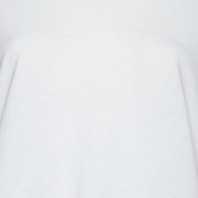 Pre Owned Prada White Jersey Embellished Top S