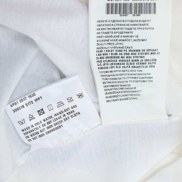 Pre Owned Prada White Jersey Embellished Top S