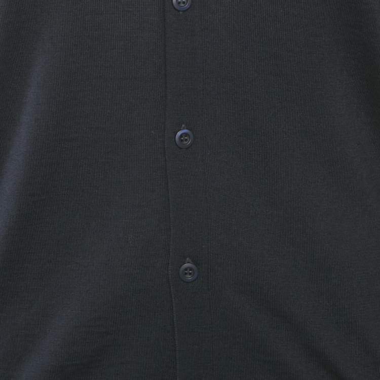 Pre Owned Prada Navy Blue Wool Button Front Cardigan XS