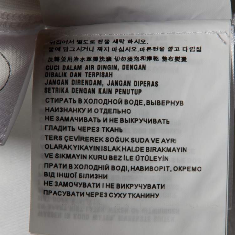 Pre Owned Prada White Cotton Triangle Logo Tank Top S