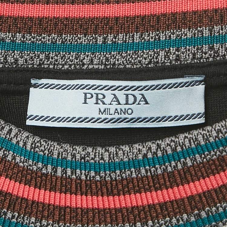 Pre Owned Prada Grey The Lion House Print Cotton Blend Sweatshirt XS 