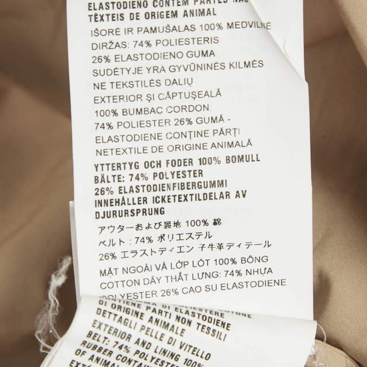 Pre Owned Prada Beige Cotton Pleated Midi Dress S