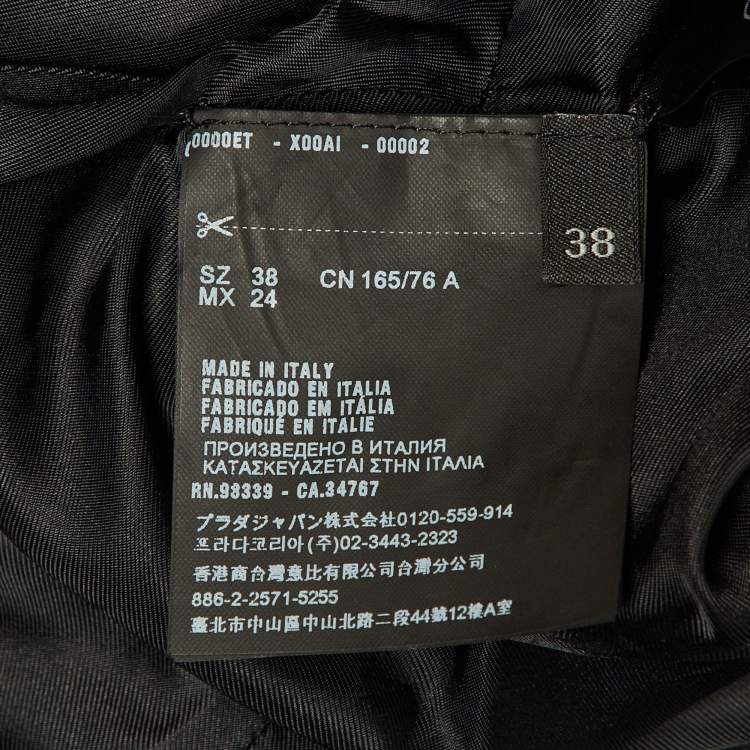 Pre Owned Prada Black Silk Satin Bow Detail Sleeveless Dress S