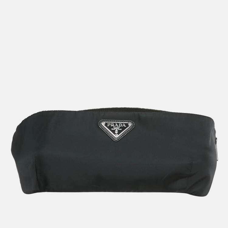 Pre Owned Prada Black Re-Nylon Bandeau Bra Top M