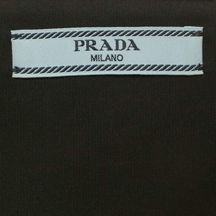 Pre Owned Prada Black Re-Nylon Bandeau Bra Top M