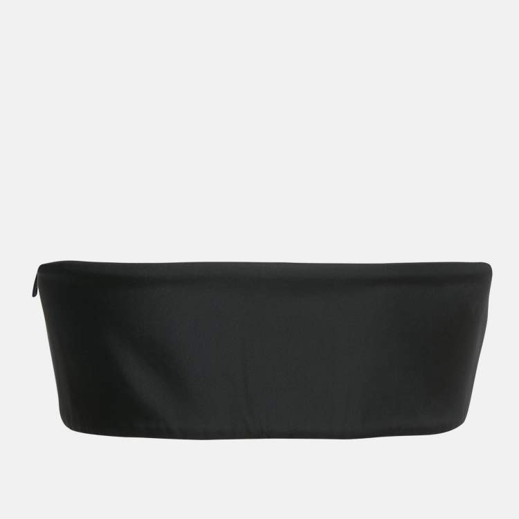 Pre Owned Prada Black Re-Nylon Bandeau Bra Top M