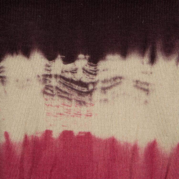 Pre Owned Prada Multicolor Gradient Crop Sweater M