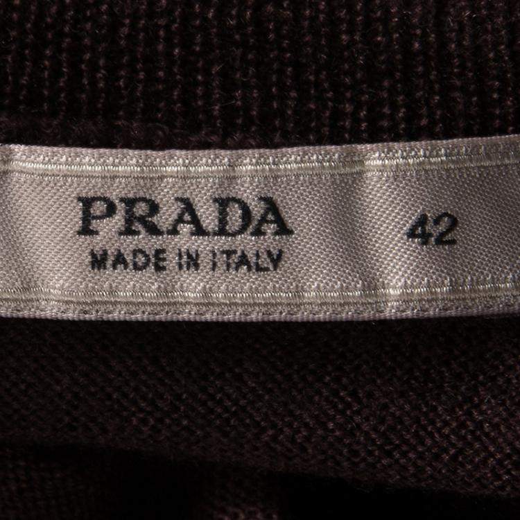 Pre Owned Prada Multicolor Gradient Crop Sweater M