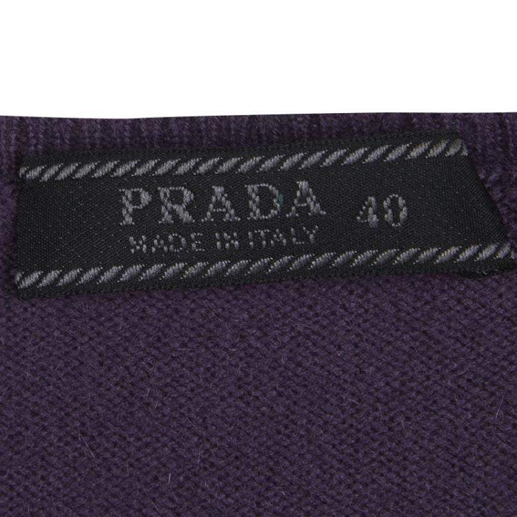 Pre Owned Prada Purple Cashmere Sleeveless Sweater S