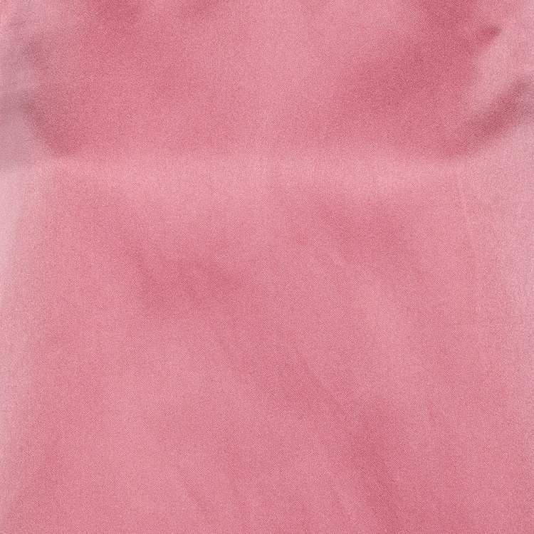 Pre Owned Prada Pink Satin Sleeveless Tops S