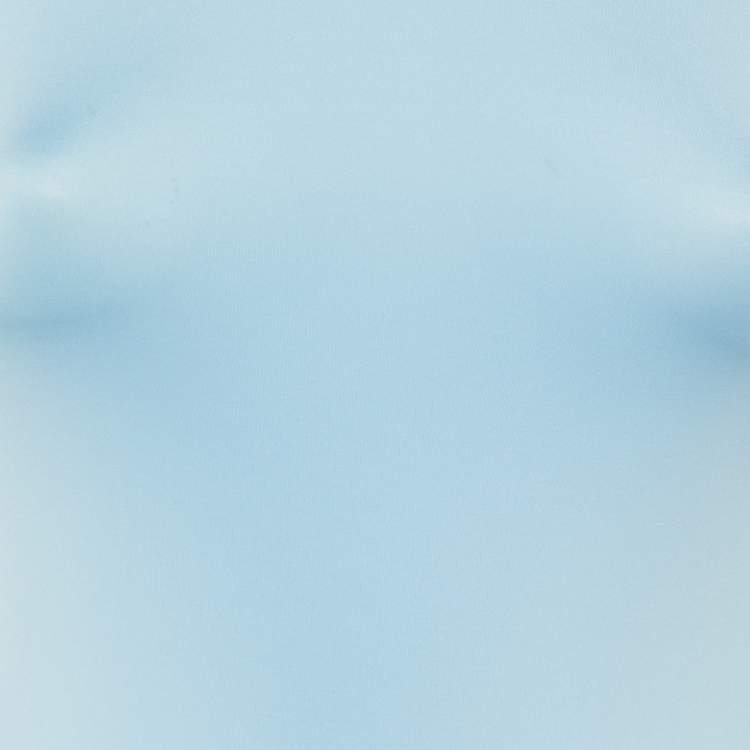Pre Owned Prada Blue Jersey Long Sleeve Turtleneck Top S