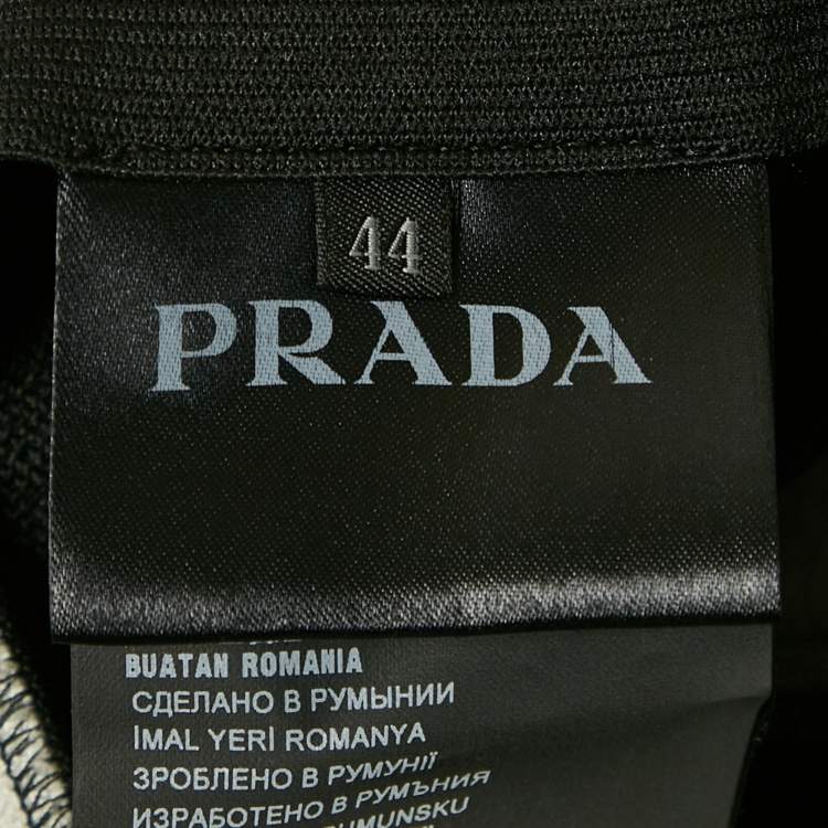 Pre Owned Prada Black Stretch Knit Trousers M