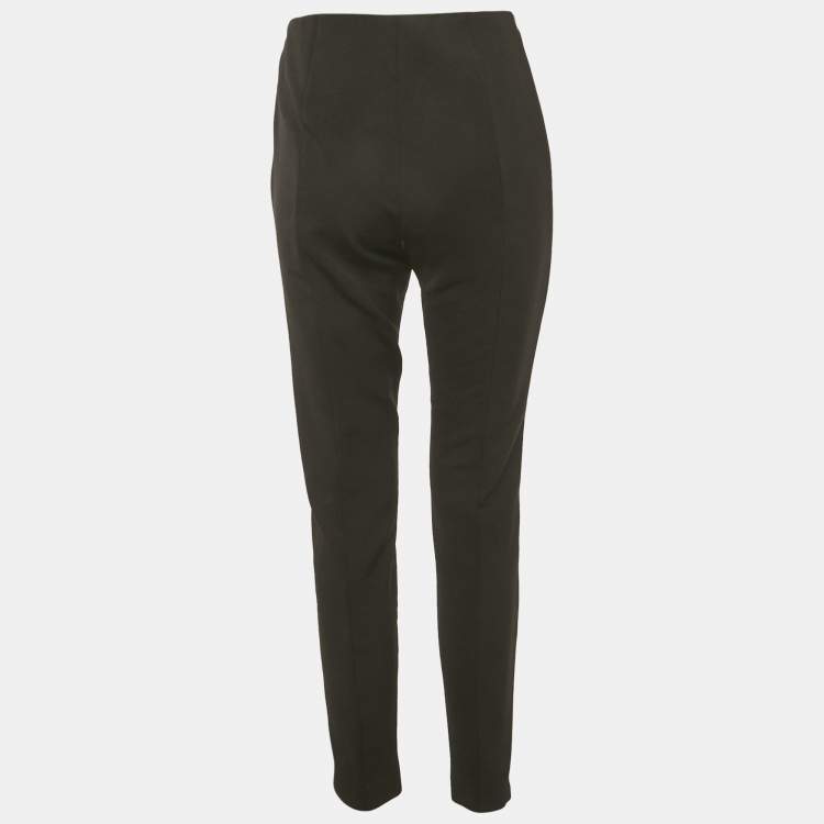 Pre Owned Prada Black Stretch Knit Trousers M