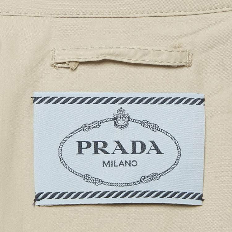 Pre Owned Prada Beige Cotton Blend Jacket XS