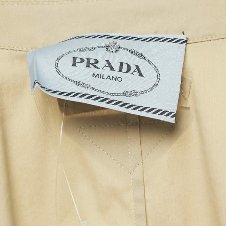مملوكة مسبقًا Prada Beige Cotton Blend Blazer & Pants Suit S 