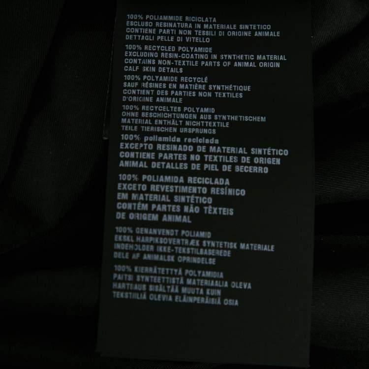 Pre Owned Prada Re Nylon Black Nylon Pleated Midi Skirt M 