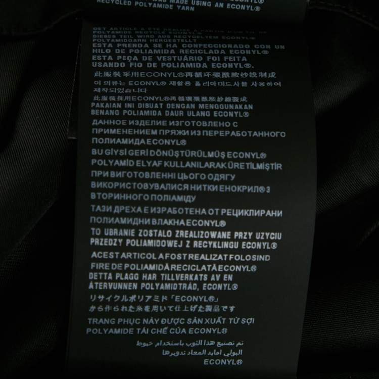 Pre Owned Prada Re Nylon Black Nylon Pleated Midi Skirt M 