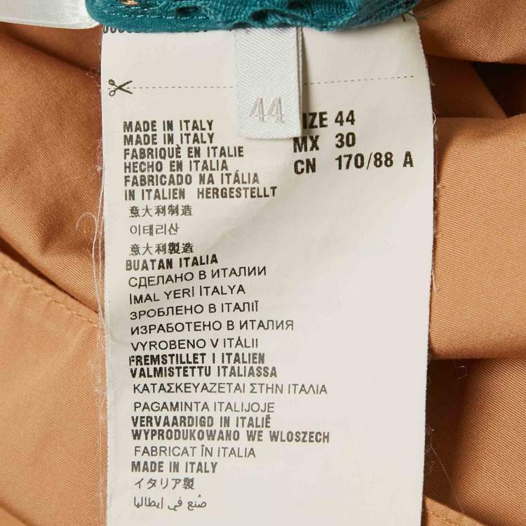 Pre Owned Prada Beige/White Cotton Floral Lace Trim Sleeveless Top M