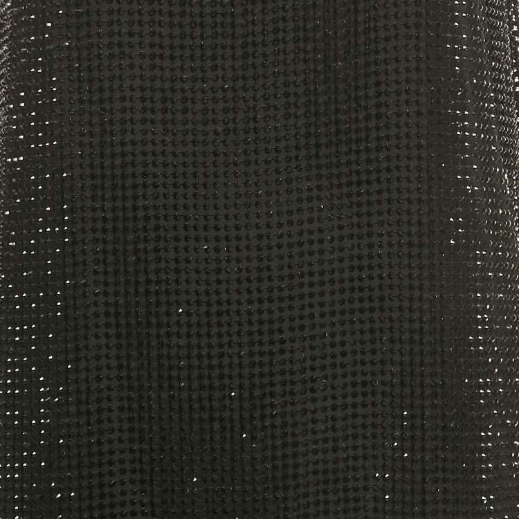 Pre Owned Prada Black Rhinestone Embellished Mesh Shift Dress S