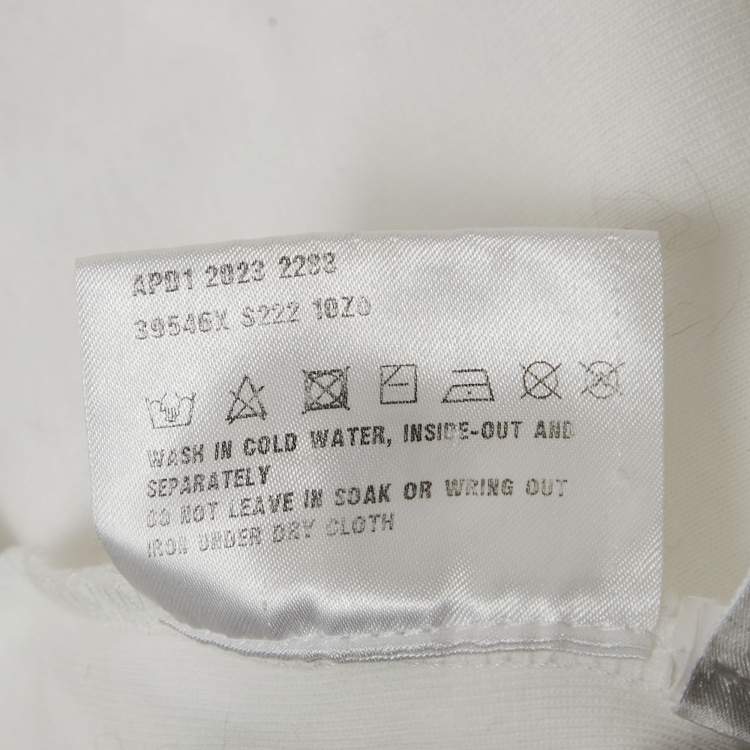 Pre Owned Prada White Triangle Logo Jersey Tank Top S
