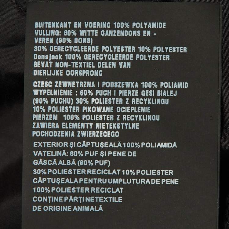 Pre Owned Prada Black Nylon Down Puffer Jacket XS