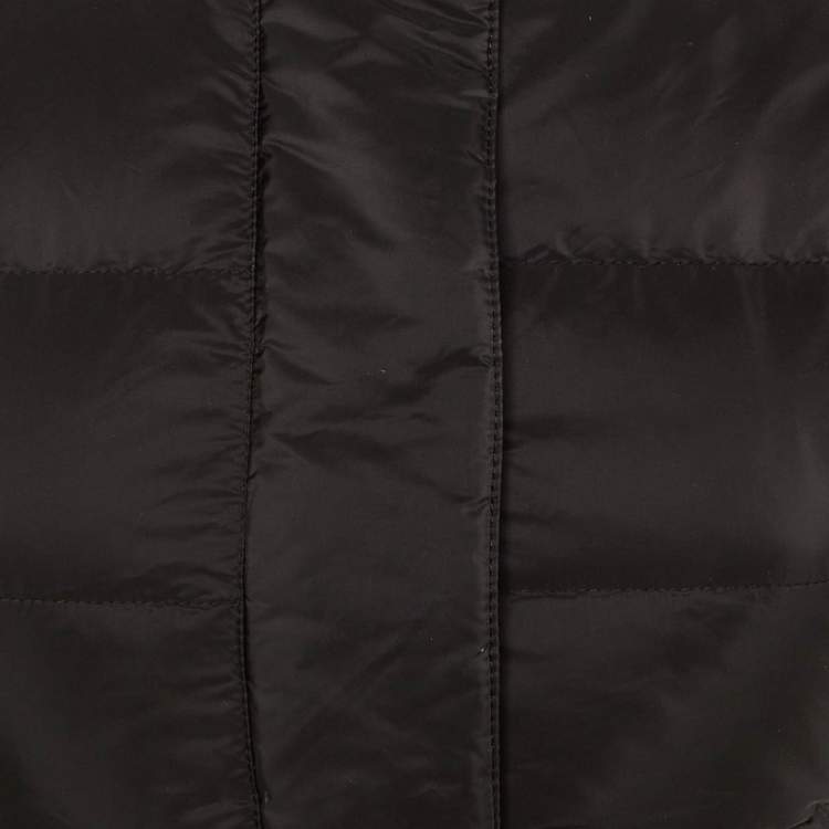 Pre Owned Prada Black Nylon Down Puffer Jacket XS