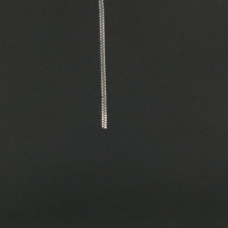 Pre Owned Prada Black Knit Triangle Enamel Logo Sleeveless Crop Top S