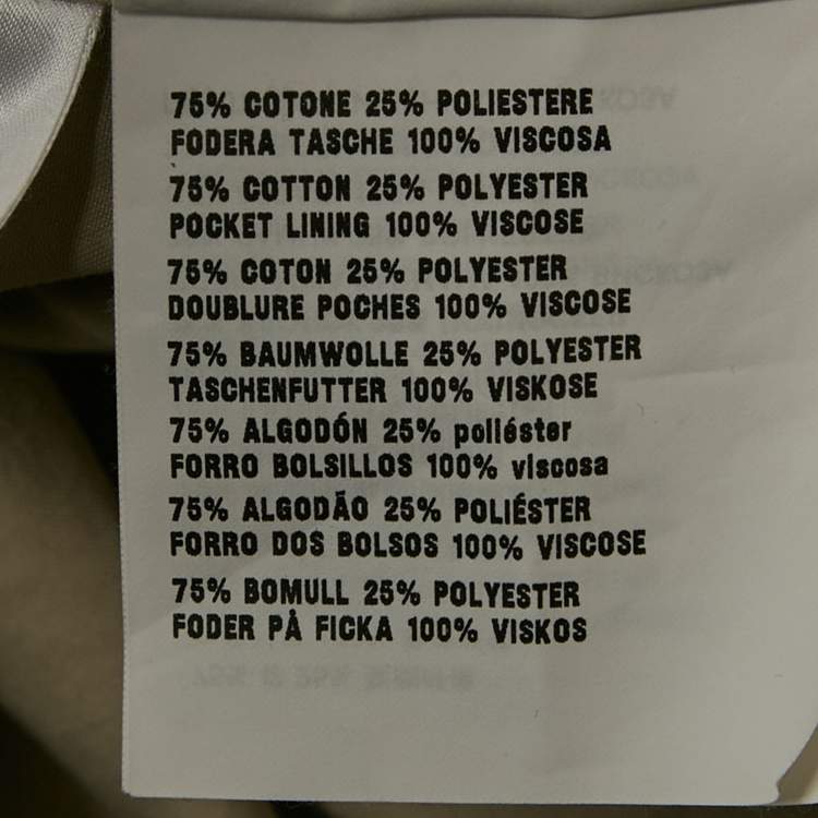 Pre Owned Prada Beige Cotton Panama Caban Jacket XS