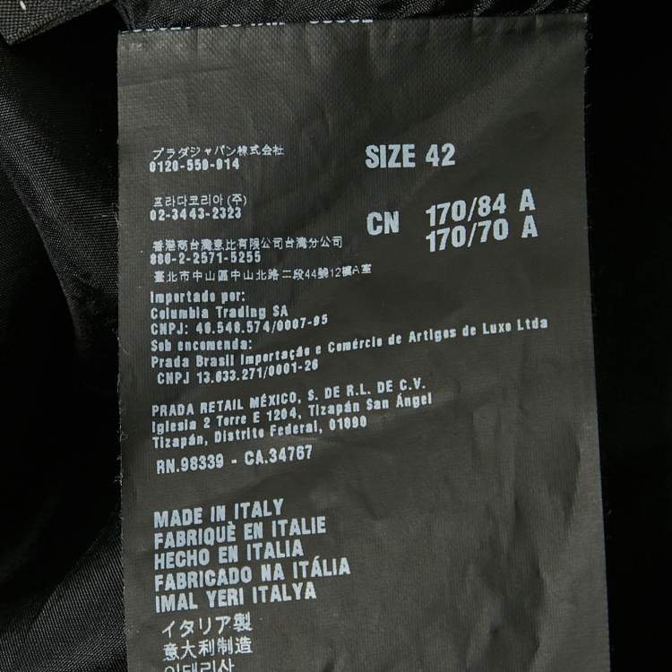 مملوكة مسبقًا Prada Black Wool Embellished Mini Dress M