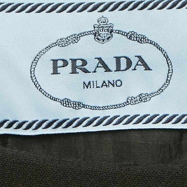 مملوكة مسبقًا Prada Black Wool Embellished Mini Dress M