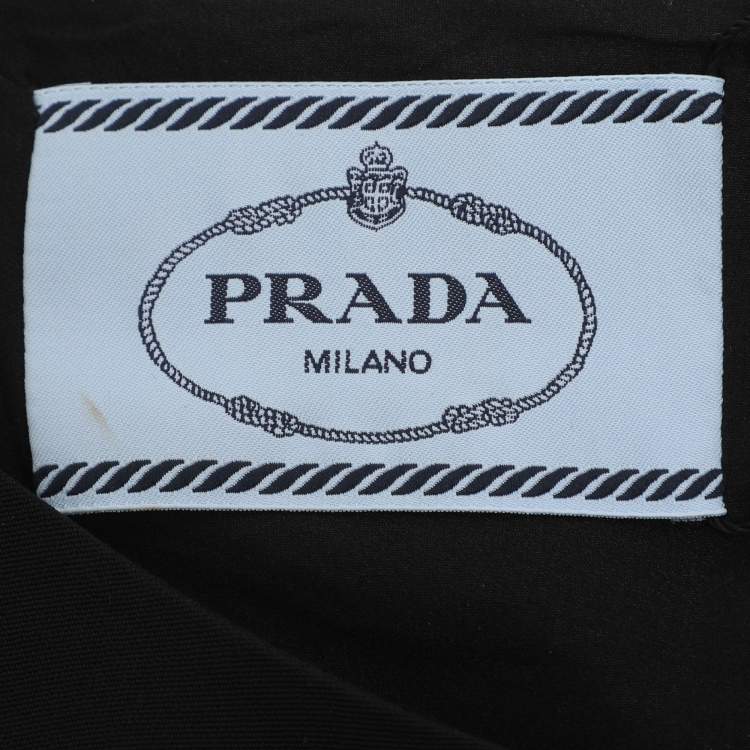 Pre Owned Prada Black Stretch Crepe Sleeveless Mini Dress S