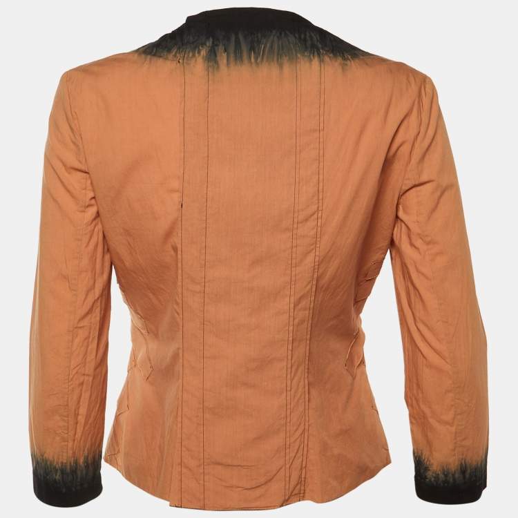 مملوكة مسبقًا Prada Brown /Black Tie Dye Cotton Shirt M